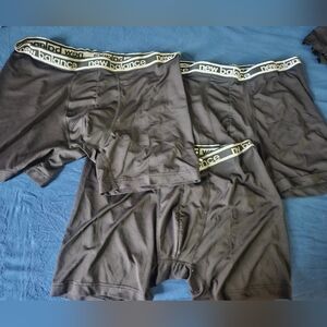 3 New Balance Men's Gray Boxer Briefs with Logo Waistband